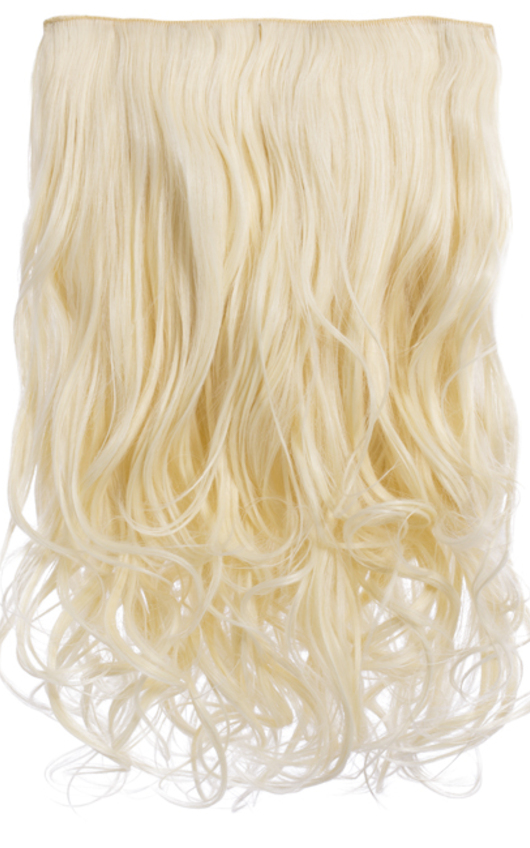 Intense Volume Clip In Hair Extensions Curly Pure Blonde in Pure