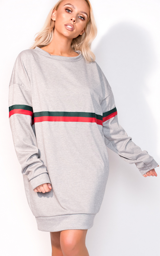 oversized grey jumper dress