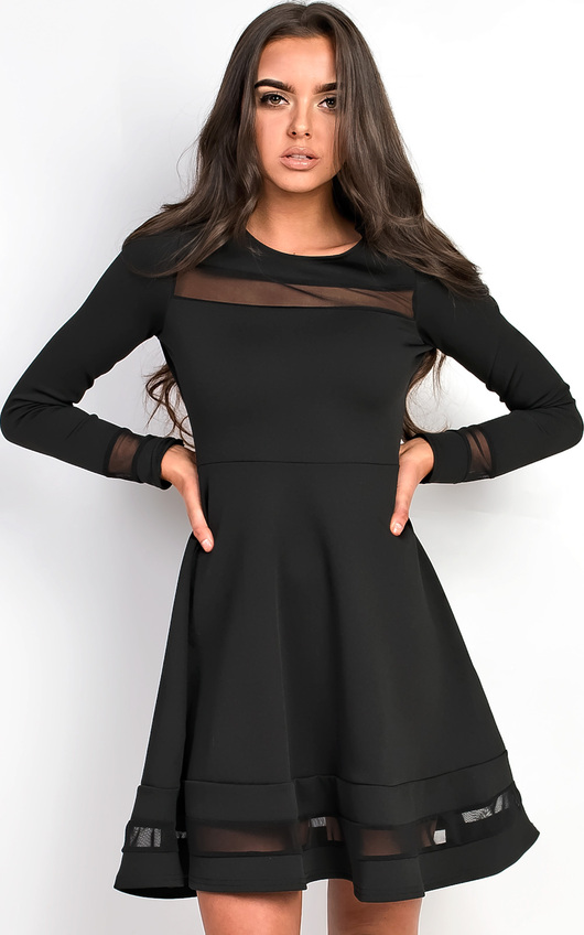 High Neck Skater Dress