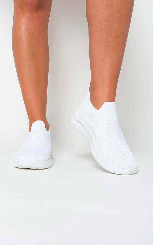 knitted slip on trainers