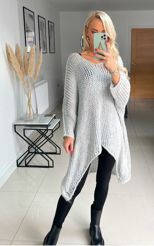 longline knitted jumper