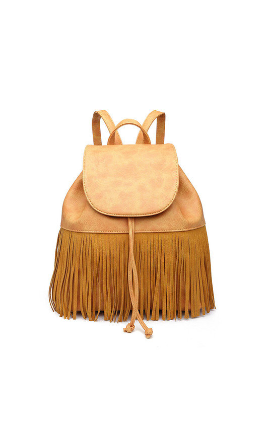 suede fringe backpack