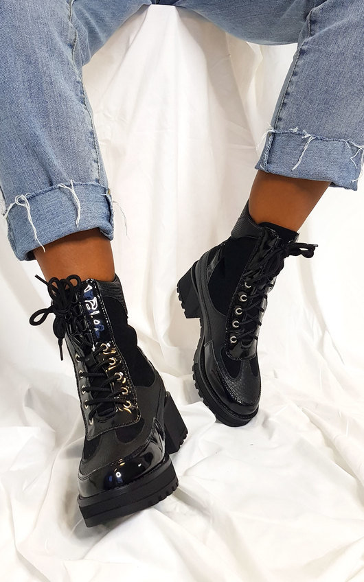 thick heeled ankle boots