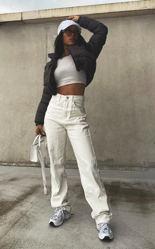 cropped padded puffer jacket