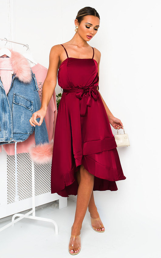 wine dress midi