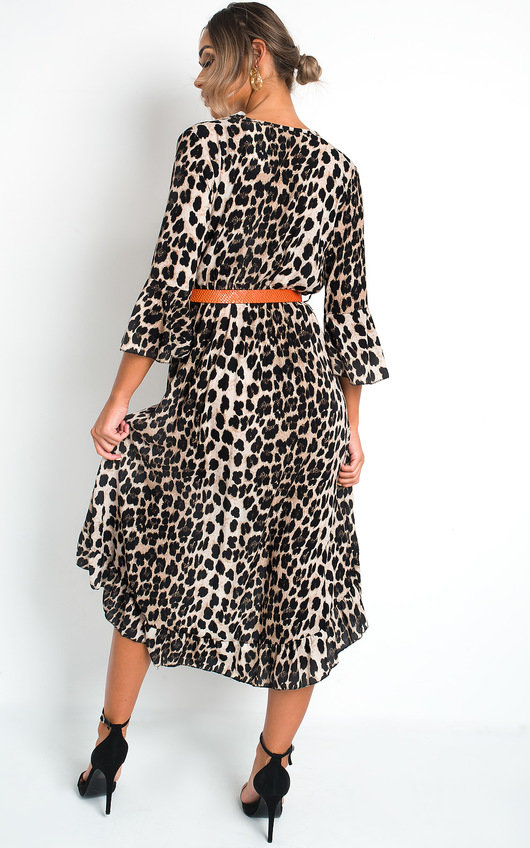 floaty leopard print dress