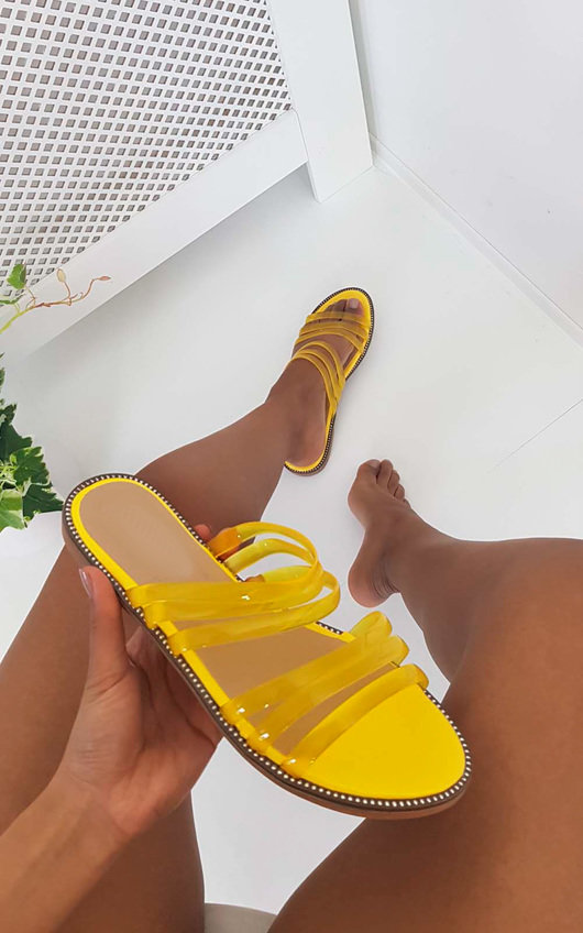 yellow jelly sandals