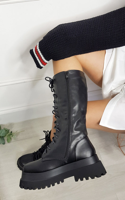 Ikrush Femme Joslin en Cuir Synthétique Bottes Longues Ikrush Femme Joslin en Cuir Synthétique Bottes Longues