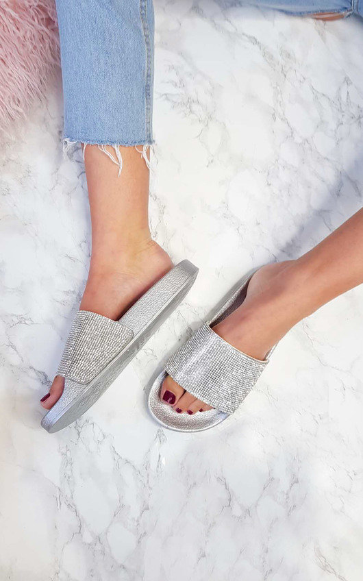 michael kors diamante sliders