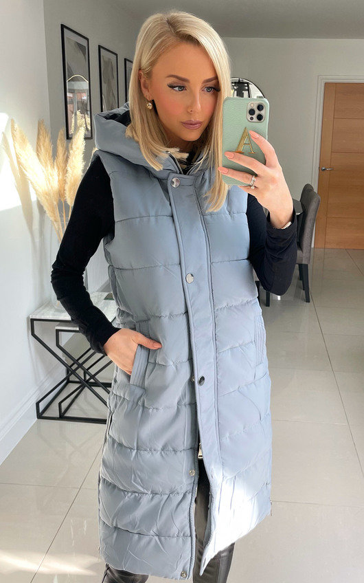 long line puffer gilet