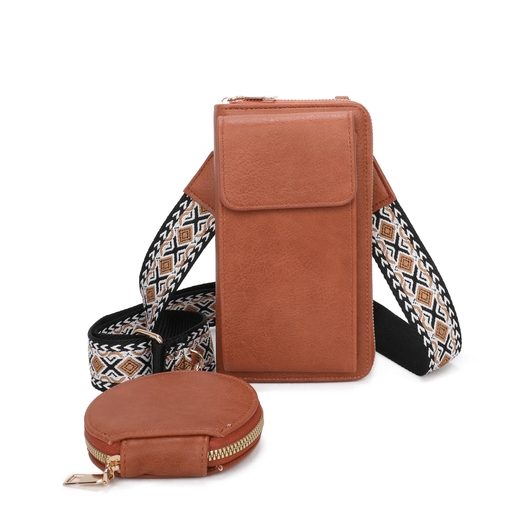 Small Crossbody Cross Body Purse With Thick Strap Brown Malea Mini