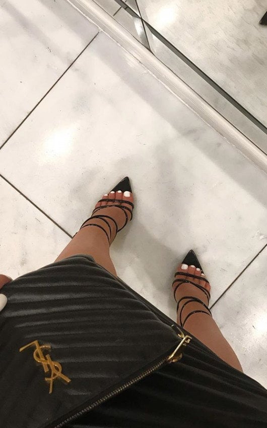 strappy pointed heels