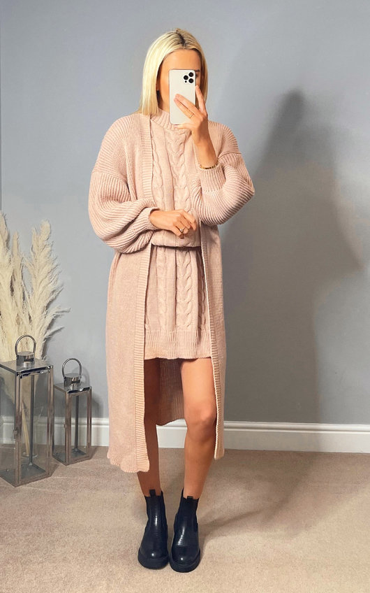 Knitted dress and cardigan co ord Clearance