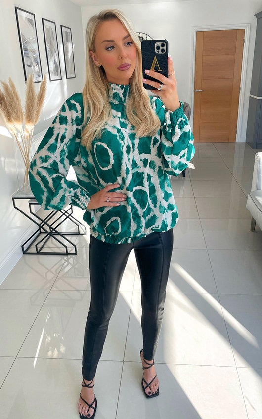 high neck ladies blouse