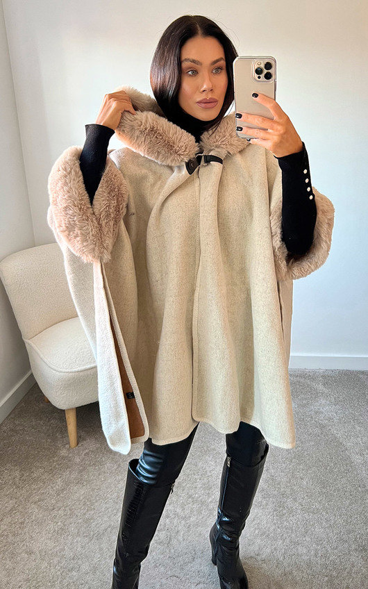 cape coat fur