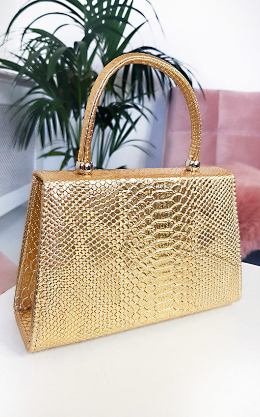 gold handbag