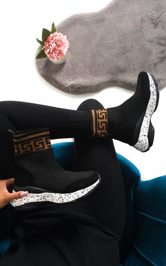 IKRUSH Womens Sarra Printed Chunky Sock Trainers