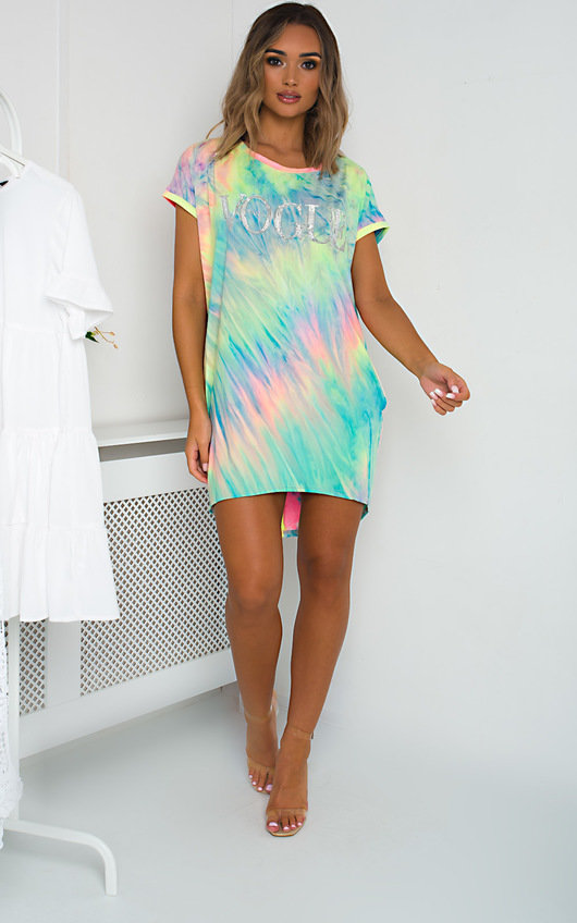 oversized tie dye t shirt dress