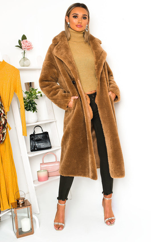 teddy bear maxi coat