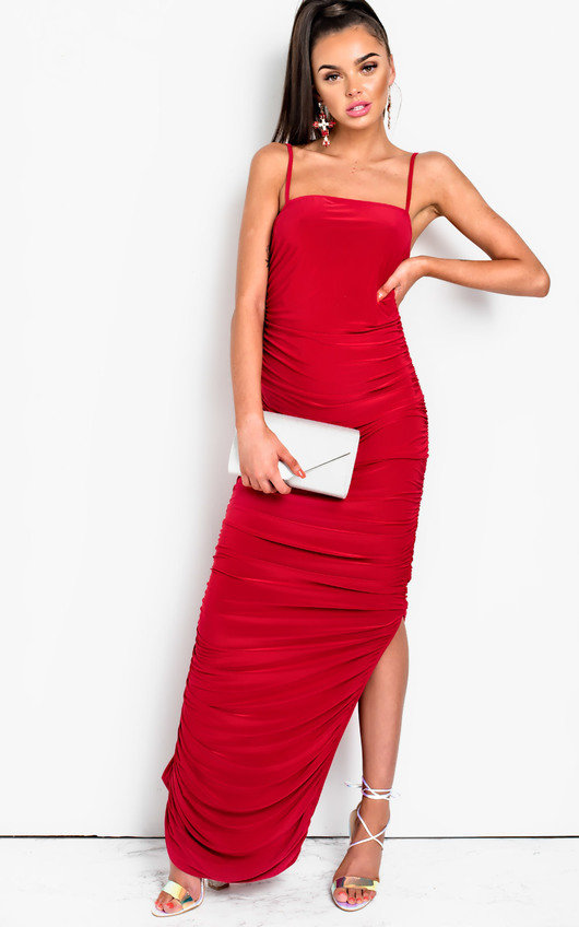bodycon maxi dress with side split