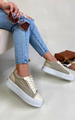 leah slip on embellished trainers