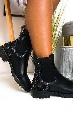 embellished ankle booties