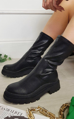 mid calf stretch boots