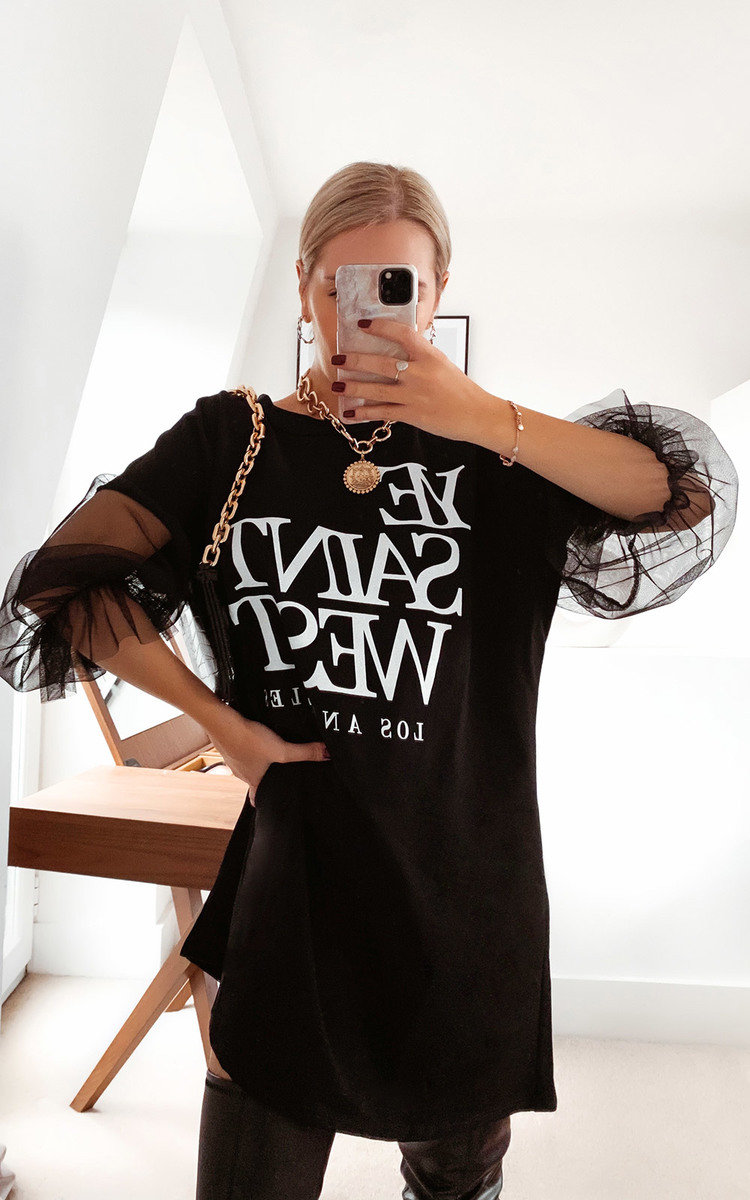 slogan jumper dress