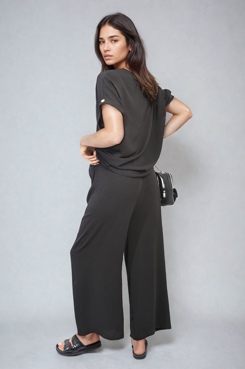iKrush Top And Wide Leg Trousers Co-ord Set  Wide Leg Co Ord Oversized Co Ord