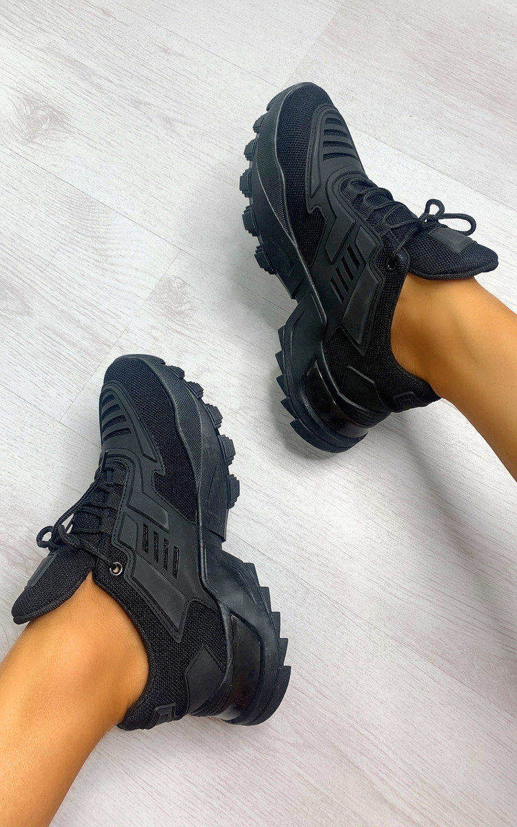 chunky mesh trainers