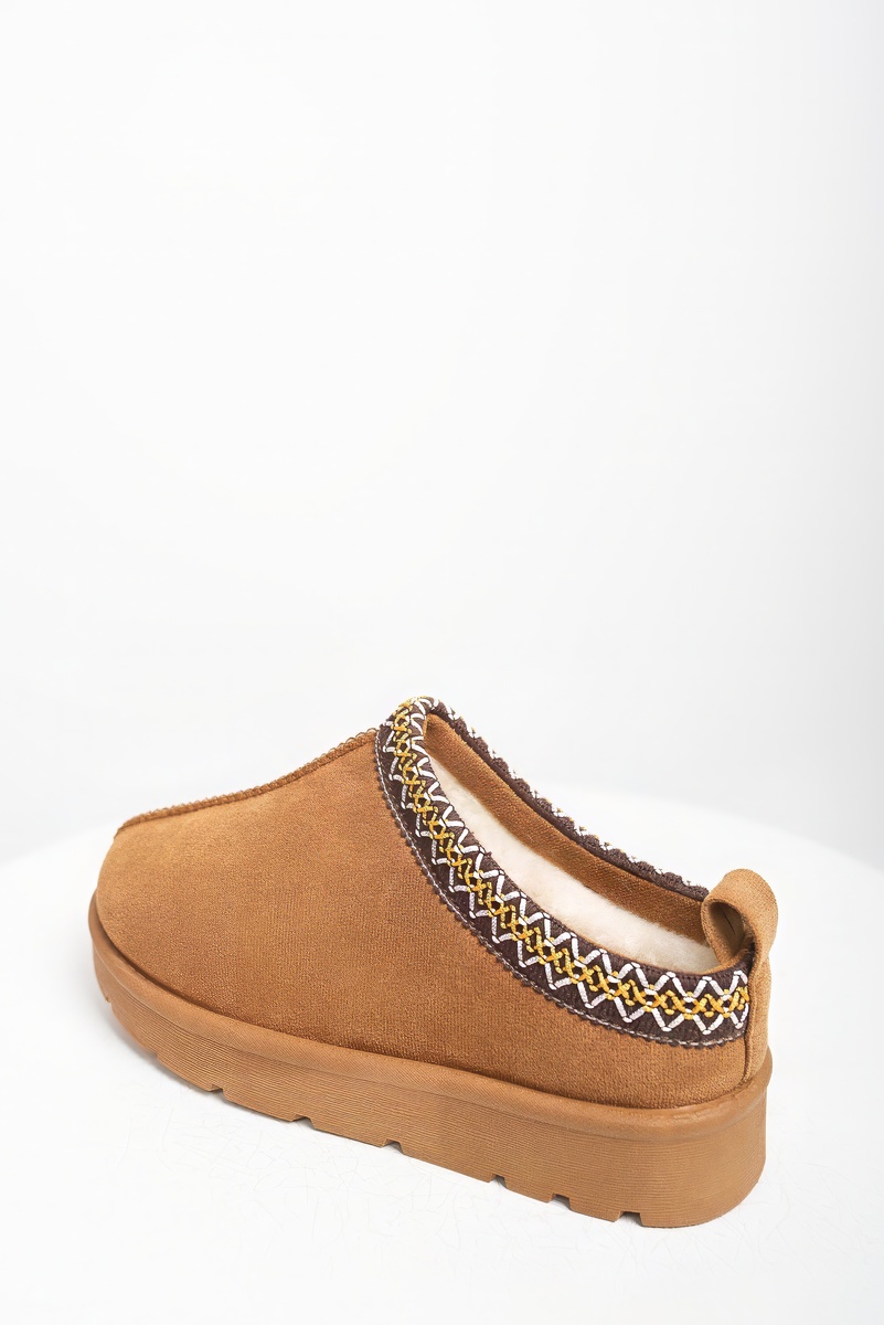 iKrush Slipper Wildleder Hausschuhe mit Ziernähten Slipper mittlerer Absatz normal - Bild 16 von 20