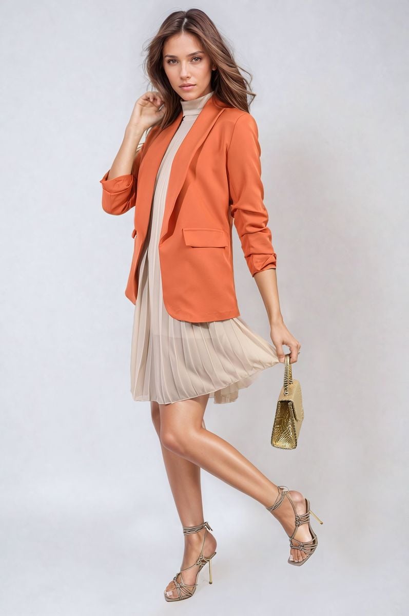 iKrush Sleeve Open Front Blazer Jacket With Front Pockets Blazer Regular - Picture 24 of 81