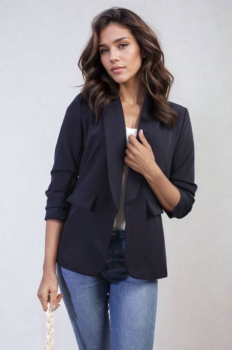 iKrush Sleeve Open Front Blazer Jacket With Front Pockets Blazer Regular - Picture 71 of 81
