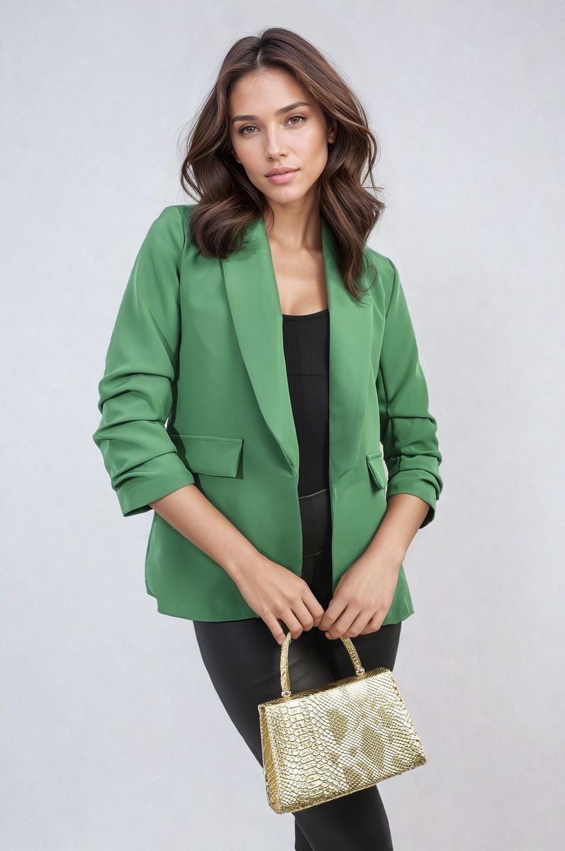 iKrush Sleeve Open Front Blazer Jacket With Front Pockets Blazer Regular - Picture 52 of 81