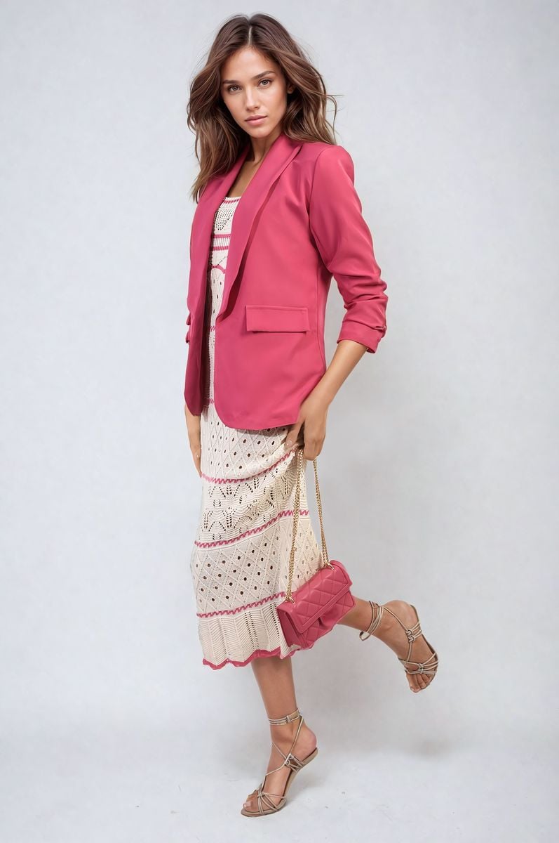 iKrush Sleeve Open Front Blazer Jacket With Front Pockets Blazer Regular - Picture 40 of 81