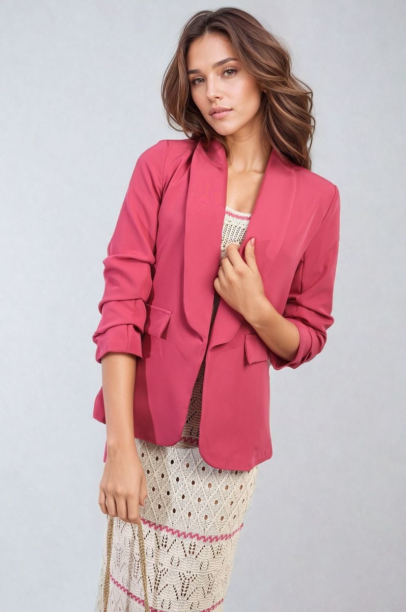 iKrush Sleeve Open Front Blazer Jacket With Front Pockets Blazer Regular - Picture 37 of 81