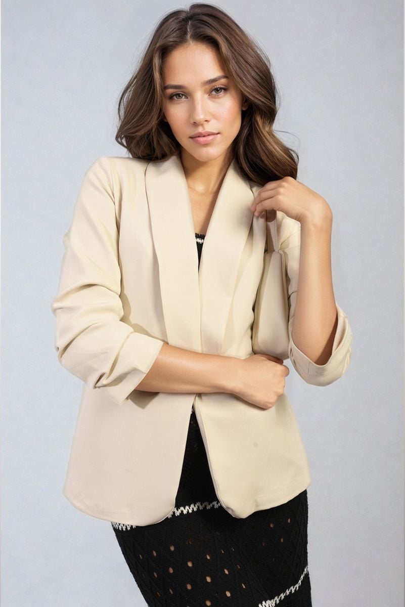 iKrush Sleeve Open Front Blazer Jacket With Front Pockets Blazer Regular - Picture 32 of 81