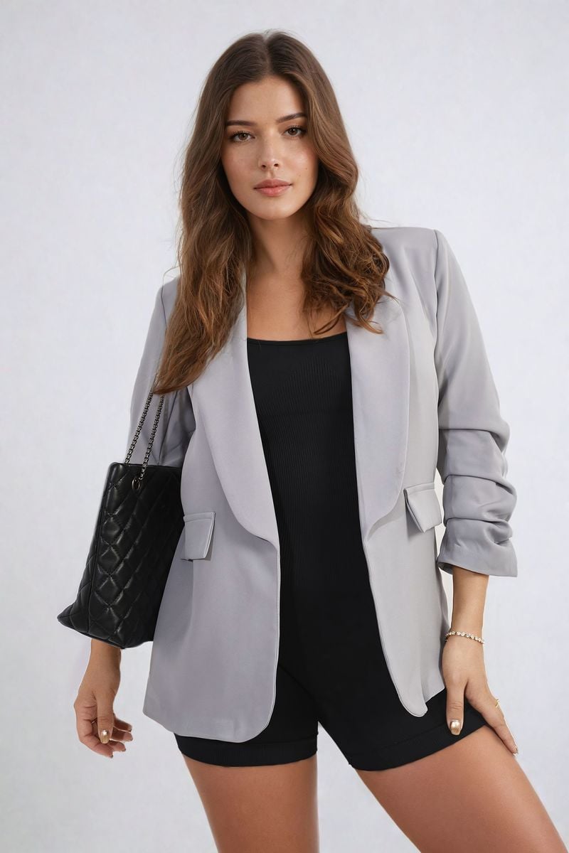 iKrush Sleeve Open Front Blazer Jacket With Front Pockets Blazer Regular - Picture 69 of 81