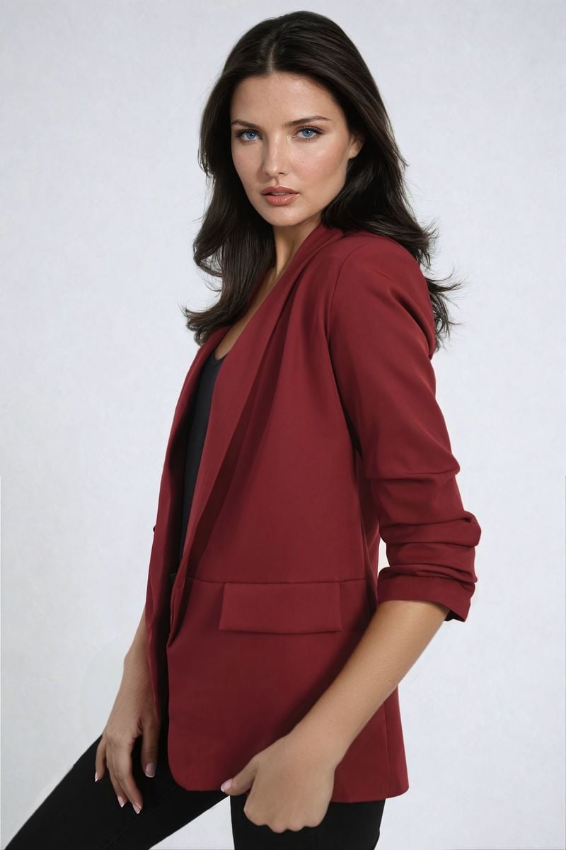 iKrush Sleeve Open Front Blazer Jacket With Front Pockets Blazer Regular - Picture 53 of 81